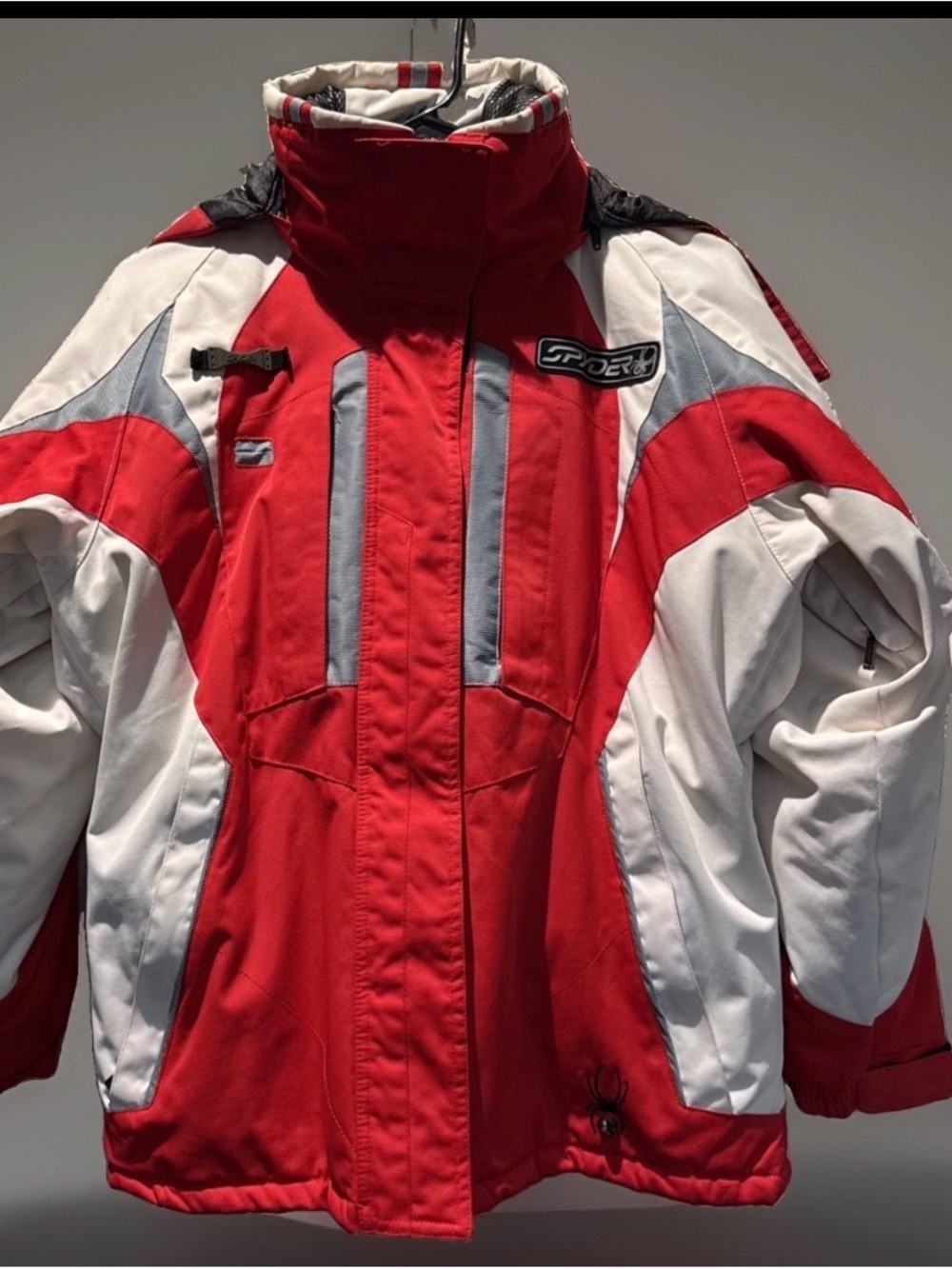 Spyder Womans Ski Jacket Sz M /Red-Black/X-Static Insulation/Dermizax Fabric
